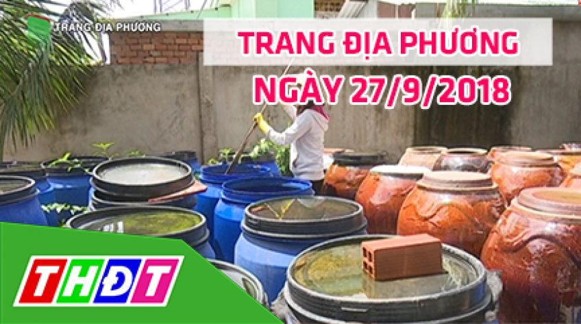 Trang tin địa phương - Thứ Năm, 27/9/2018 - Huyện Tam Nông