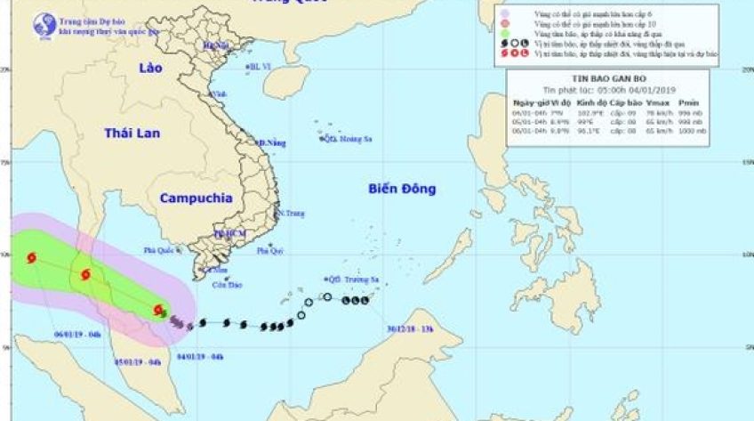Bão số 1 tiếp tục mạnh lên