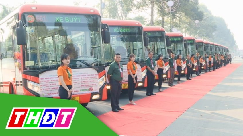 Đồng Tháp: Xe buýt mới bắt đầu phục vụ đi lại của người dân