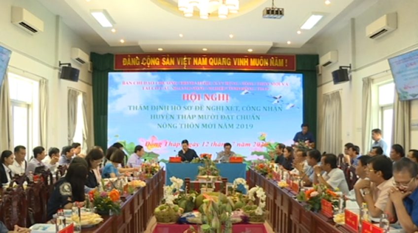 Đoàn công tác Trung Ương thẩm tra hồ sơ huyện NTM Tháp Mười