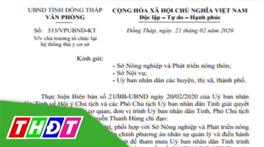 Thống nhất chủ trương tổ chức lại hệ thống thú y cơ sở