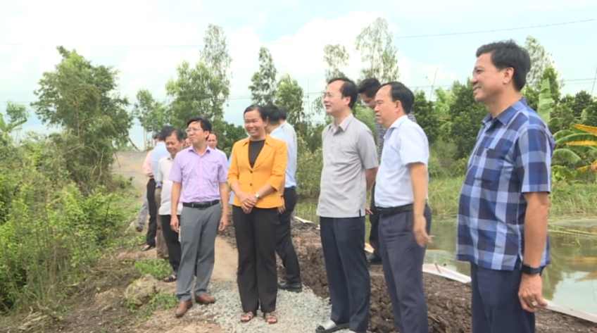 Lãnh đạo tỉnh Đồng Tháp khảo sát vùng trồng bị ảnh hưởng bởi mưa lũ