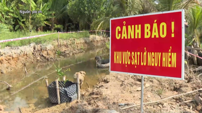 Sạt lở ven sông Vàm Cỏ Tây, người dân sống trong bất an