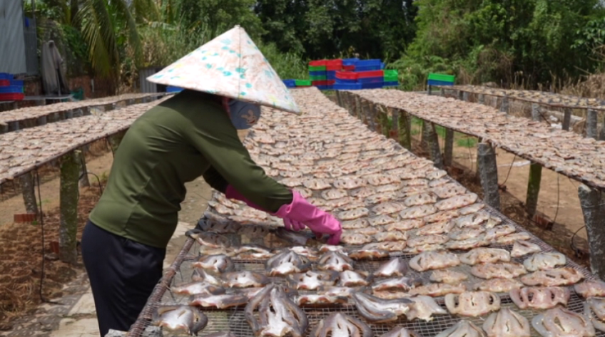 Làng khô Phú Thọ tất bật chuẩn bị hàng phục vụ thị trường dịp Lễ 2/9