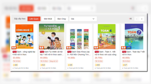 Doanh số sách giáo khoa trên sàn thương mại điện tử đạt 7,2 tỷ đồng